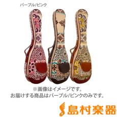 喜 UCB-PS P オリエンタル柄パープル ウクレレ帆布バッグ ソプラノ用