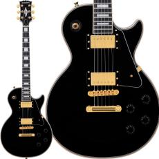 BUSKER'S BLC-500 BLK レスポールカスタム ステンレスフレット エレキギター ブラック ゴールドパーツ 黒 BLC500