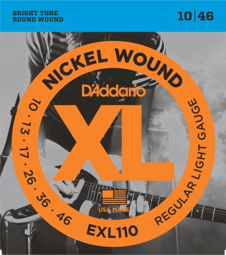 D'addario XL NICKEL EXL110 Regular Light【10-46/エレキギター弦】