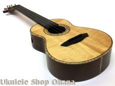 Akira Niihori Ukulele [Cobra]グランドコンサート カーリー栃/ウォルナット(裏1P) #02038_8