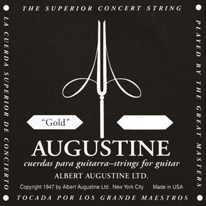 Augustine ゴールド6 クラシックギター弦 GOLD ローテンション 6弦:0445【バラ弦1本】
