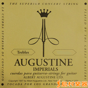 Augustine ゴールド3 クラシックギター弦 IMPERIAL ハイテンション 3弦:0406【バラ弦1本】