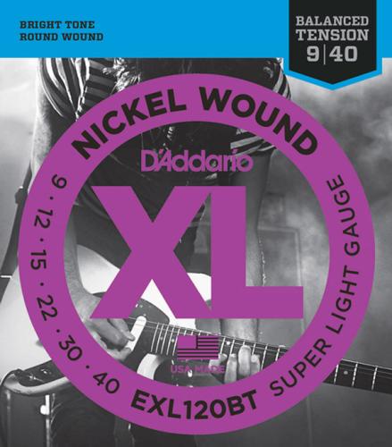 D'addario EXL120BT 09-40 スーパーライト バランスドテンションエレキギター弦