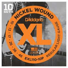 D'addario EXL110/10P 10-46 レギュラーライト 10セットエレキギター弦 10パック