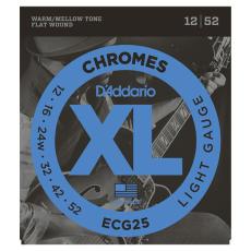 D'addario ECG25 フラットワウンド 12-52 ライトエレキギター弦 3弦巻弦