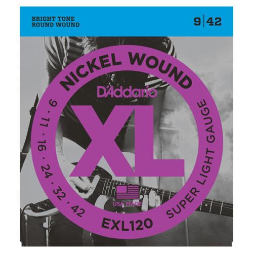D'addario EXL120 09-42 スーパーライトエレキギター弦