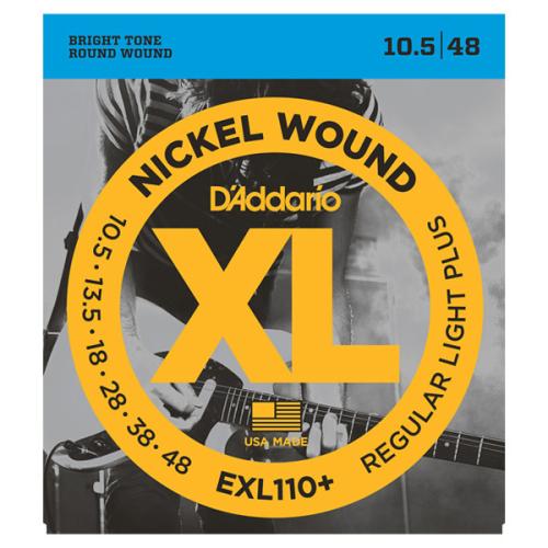 D'addario EXL110+ 10.5-48 レギュラーライトプラスエレキギター弦