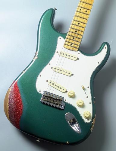 Fender Custom Shop Limited Edition Fat '64 Stratocaster Relic -Aged Sherwood Green Metallic over Red Sparkle-