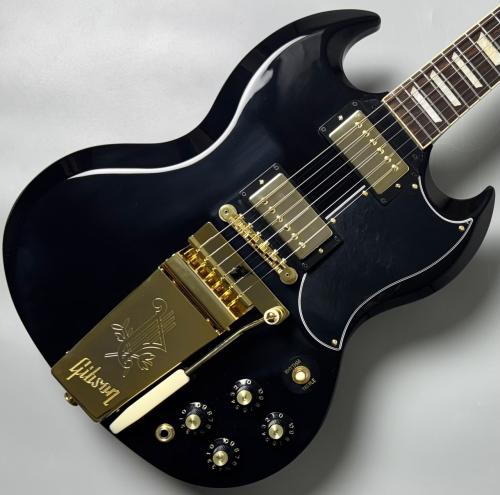 Gibson SG Standard '61 Maestro Vibrola T-Type Ebony Gold Hardware #2207650076