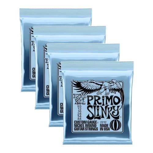 ERNIE BALL Primo Slinky Nickel Wound Electric Guitar Strings 9.5-44 Gauge [2212]【4PACK】