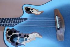 Ovation Adamas II. 1581-8 Blue / Double Epaulet Cutaway・Graphite Top・Deep Bowl Lyrachord Side and Back・Ebony Fingerboard・ Walnut and Maple Neck・ Optima Pre. (With Tuner)【With Original Hard Case】2000年製_12