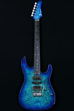T's DST-Pro24 Burl Maple Birds Eye Maple Neck ~ Centura Blue / Trans White ~ #033426_2
