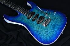 T's DST-Pro24 Burl Maple Birds Eye Maple Neck ~ Centura Blue / Trans White ~ #033426_4