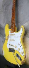 Fender Custom Shop '69 Stratocaster Heavy Relic Reverse Headstock / Aged Canary Yellow_5