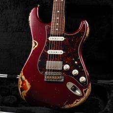 XOTiC XSC-2 Ash/Rose Heavy Aged ~Dark Candy Apple Red Over 3-Tone Sunburst~