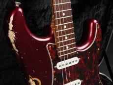 XOTiC XSC-2 Ash/Rose Heavy Aged ~Dark Candy Apple Red Over 3-Tone Sunburst~_4