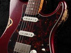 XOTiC XSC-2 Ash/Rose Heavy Aged ~Dark Candy Apple Red Over 3-Tone Sunburst~_5