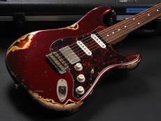 XOTiC XSC-2 Ash/Rose Heavy Aged ~Dark Candy Apple Red Over 3-Tone Sunburst~_8