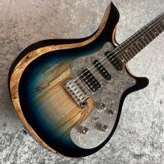 Astrum Guitars Aries Metal SSH Piezo -Natural to Blue Burst-
