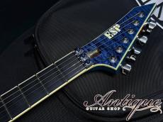 ESP Custom Order HORIZON-CTM 2020 See Thru Blue /Killer Quilt Top w/BK-PU 3.84kg N-Mint "Kiko Loureiro"_10