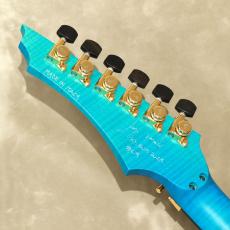 Valenti Guitars Callisto Carved, Blue Burst_5