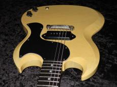 Gibson Custom Shop Murphy Lab 1963 SG Junior Lightning Bar Ultra Light Aged PSL : TV Yellow_8