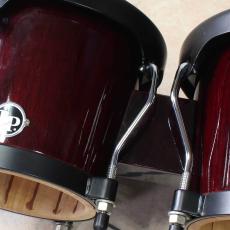 LP LPA601 LP Aspire Wood Bongos Black Hardware Red Wood Finish_4