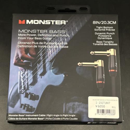 Monster Cable MONSTER BASS Instrument Cable 8in/20.3cm [M BASS2-0.75DA]