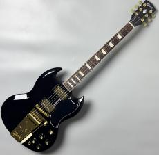 Gibson SG Standard '61 Maestro Vibrola T-Type Ebony Gold Hardware #2207650076_2