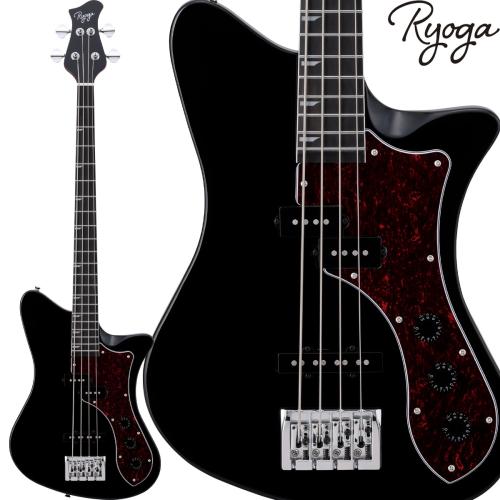 RYOGA SKATER-BASS Black エレキベース PJタイプ ベイクドメイプルネック