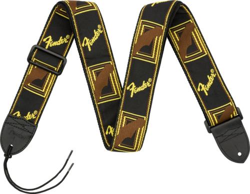 Fender Monogrammed Straps 099-0681-000 ストラップ モノグラム [Black/Yellow/Brown]0990681000