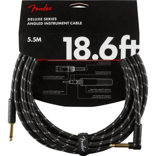 Fender Deluxe Tweed Cable 18.6ft Black シールド 5.5m ストレート-L ツイード