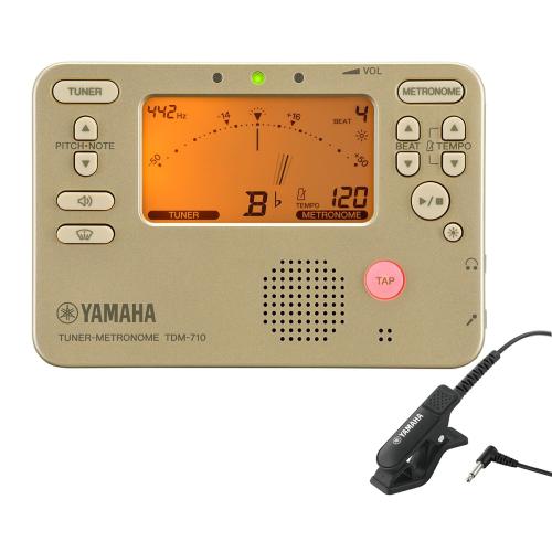 YAMAHA TDM-710GLM ゴールド チューナーメトロノーム クリップマイクセット