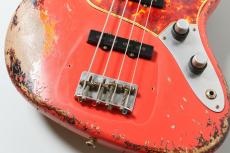 Fender Custom Shop MBS 1960 Jazz Bass Heavy Relic by Austin MacNutt Aged Fiesta Red over 3Color Sunburst【4.10kg】_4