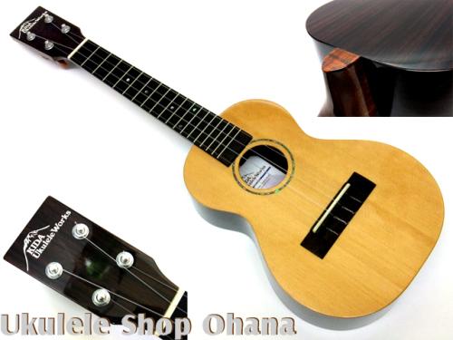 KIDA UkuleleWorks コンサート シトカスプルース/インディアンローズウッド #031