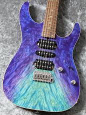 T's Custom Order DST-Pro24 HSH 5A Waterfall Burl Maple/Ash Aqua Violet Breath #033256 【選定激杢トップ】