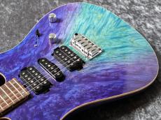 T's Custom Order DST-Pro24 HSH 5A Waterfall Burl Maple/Ash Aqua Violet Breath #033256 【選定激杢トップ】_6