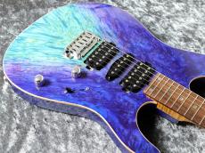 T's Custom Order DST-Pro24 HSH 5A Waterfall Burl Maple/Ash Aqua Violet Breath #033256 【選定激杢トップ】_7