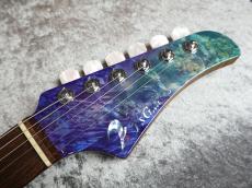 T's Custom Order DST-Pro24 HSH 5A Waterfall Burl Maple/Ash Aqua Violet Breath #033256 【選定激杢トップ】_8