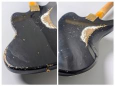 Fender Custom Shop 【当店特注品!】1962 Jaguar Heavy Relic / Black Over Olympic White W/Gold Parts [3.96kg]_8