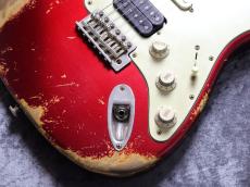 Luxxtone Guitars Choppa S Alder Old Candy Apple Red Destroyed Heavy Aged #0962【バリ虎ネック】【個体説明ページ】_3