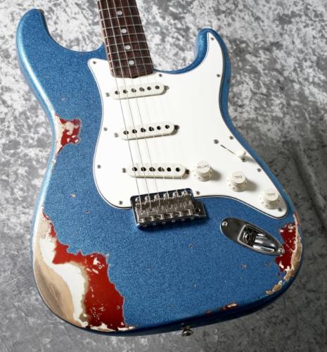 Fender Custom Shop Texas Stratocaster Heavy Relic Blue Flake / Candy Apple Red / Aged Olympic white [3.39kg]