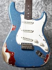 Fender Custom Shop Texas Stratocaster Heavy Relic Blue Flake / Candy Apple Red / Aged Olympic white [3.39kg]_2