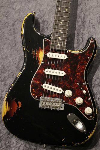 Red House Kurosawa LTD Vintage PU General S /3S Alder/Rosewood Black over 3Tone Sunburst  Heavy Aged