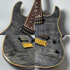Black Smoker Futura-S Custom Afro Blue #25D04 【超良杢】【一本限定生産】【和材ギター】【マホボディ×マホネック】_10