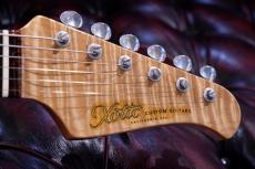 XOTiC XSC-2 5A Grade Flame Maple Neck Light Aged ~Vintage Sonic Blue~ #4179_6
