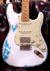XOTiC XSC-2 5A Grade Flame Maple Neck Heavy Aged ~Olympic White Over Seaform Green~ #4181_2