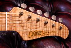 XOTiC XSC-2 5A Grade Flame Maple Neck Heavy Aged ~Olympic White Over Seaform Green~ #4181_6