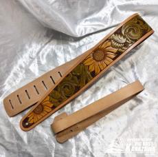 clef de fa ハンドメイド 本革  ストラップ レザーカービング_2