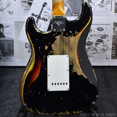 Fender Custom Shop Guitar Planet Exclusive 1965 Stratocaster Super Heavy Relic -Super Faded Aged Black over 3CS-_3